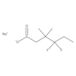 Sodium 3,3-difluoro-2,2-dimethylpentane-1-sulfinate结构式