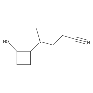 3-{[trans-2-Hydroxycyclobutyl](methyl)amino}propanenitrile结构式
