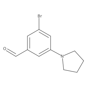 3-Bromo-5-(pyrrolidin-1-yl)benzaldehyde Structure