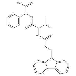 (2R)-2-[(2R)-2-({[(9H-fluoren-9-yl)methoxy]carbonyl}amino)-3-methylbutanamido]-2-phenylacetic acid结构式
