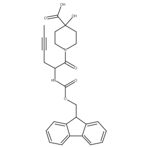 1-[2-({[(9H-fluoren-9-yl)methoxy]carbonyl}amino)hex-4-ynoyl]-4-hydroxypiperidine-4-carboxylic acid Structure