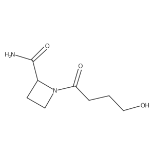 1-(4-Hydroxybutanoyl)azetidine-2-carboxamide Structure