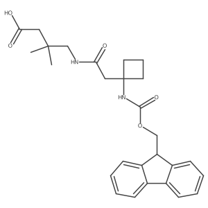 4-{2-[1-({[(9H-fluoren-9-yl)methoxy]carbonyl}amino)cyclobutyl]acetamido}-3,3-dimethylbutanoic acid Structure
