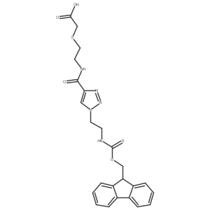 2-{[2-({1-[2-({[(9H-fluoren-9-yl)methoxy]carbonyl}amino)ethyl]-1H-1,2,3-triazol-4-yl}formamido)ethyl]sulfanyl}acetic acid结构式