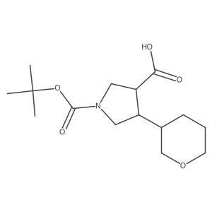1-[(Tert-butoxy)carbonyl]-4-(oxan-3-yl)pyrrolidine-3-carboxylic acid Structure