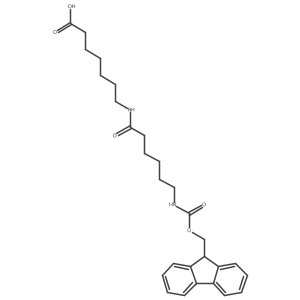 7-[6-({[(9H-fluoren-9-yl)methoxy]carbonyl}amino)hexanamido]heptanoic acid结构式