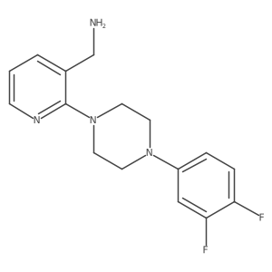 ((2-[4-(3,4-Difluorophenyl)piperazin-1-yl]pyridin-3-yl)methyl)amine结构式