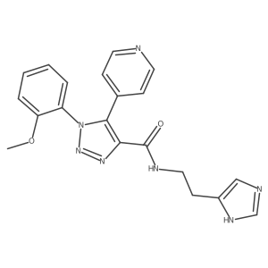 N-(2-(1H-imidazol-4-yl)ethyl)-1-(2-methoxyphenyl)-5-(pyridin-4-yl)-1H-1,2,3-triazole-4-carboxamide结构式