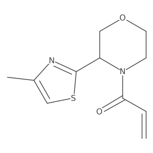 1-[3-(4-Methyl-1,3-thiazol-2-yl)morpholin-4-yl]prop-2-en-1-one结构式