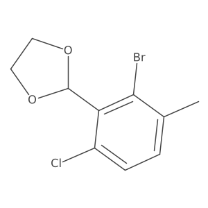 2-(2-Bromo-6-chloro-3-methylphenyl)-1,3-dioxolane Structure