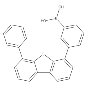 3-(6-Phenyldibenzothiophen-4-yl)phenylboronic acid结构式