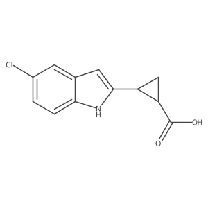 rac-(1R,2R)-2-(5-chloro-1H-indol-2-yl)cyclopropane-1-carboxylic acid Structure