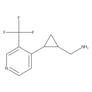 rac-[(1R,2R)-2-[3-(trifluoromethyl)pyridin-4-yl]cyclopropyl]methanamine Structure