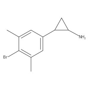 rac-(1R,2S)-2-(4-bromo-3,5-dimethylphenyl)cyclopropan-1-amine结构式