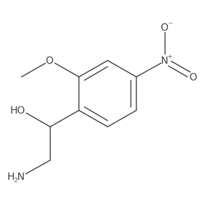 (1R)-2-amino-1-(2-methoxy-4-nitrophenyl)ethan-1-ol结构式