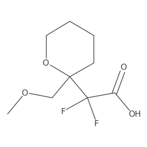 2,2-Difluoro-2-[2-(methoxymethyl)oxan-2-yl]acetic acid结构式