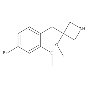 3-[(4-Bromo-2-methoxyphenyl)methyl]-3-methoxyazetidine Structure