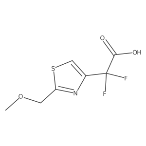 2,2-Difluoro-2-[2-(methoxymethyl)-1,3-thiazol-4-yl]acetic acid结构式