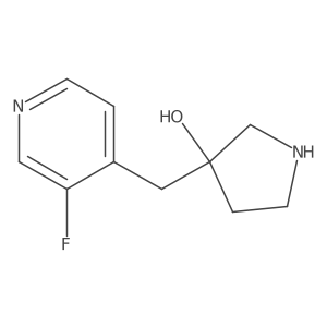 3-[(3-Fluoropyridin-4-yl)methyl]pyrrolidin-3-ol结构式