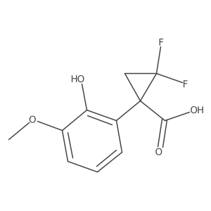 2,2-Difluoro-1-(2-hydroxy-3-methoxyphenyl)cyclopropane-1-carboxylic acid Structure