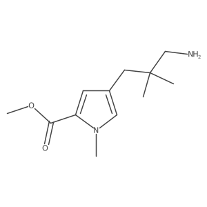 methyl 4-(3-amino-2,2-dimethylpropyl)-1-methyl-1H-pyrrole-2-carboxylate结构式