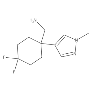 [4,4-difluoro-1-(1-methyl-1H-pyrazol-4-yl)cyclohexyl]methanamine Structure