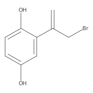 2-(3-Bromoprop-1-en-2-yl)benzene-1,4-diol Structure