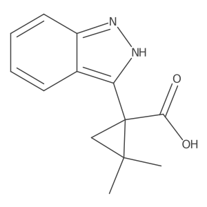 1-(1H-indazol-3-yl)-2,2-dimethylcyclopropane-1-carboxylic acid Structure