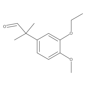 2-(3-Ethoxy-4-methoxyphenyl)-2-methylpropanal结构式