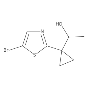 1-[1-(5-Bromo-1,3-thiazol-2-yl)cyclopropyl]ethan-1-ol Structure