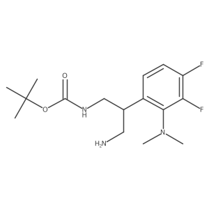 tert-butyl N-{3-amino-2-[2-(dimethylamino)-3,4-difluorophenyl]propyl}carbamate Structure