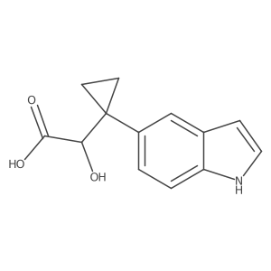 2-hydroxy-2-[1-(1H-indol-5-yl)cyclopropyl]acetic acid结构式