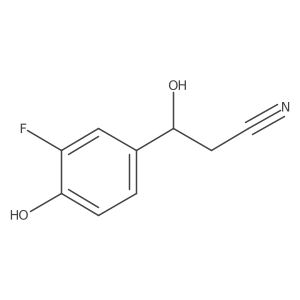 3-(3-Fluoro-4-hydroxyphenyl)-3-hydroxypropanenitrile Structure