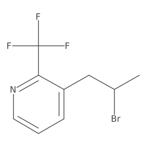 3-(2-Bromopropyl)-2-(trifluoromethyl)pyridine Structure