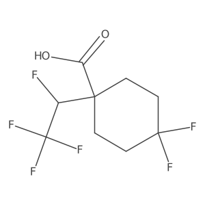 4,4-Difluoro-1-(1,2,2,2-tetrafluoroethyl)cyclohexane-1-carboxylic acid Structure