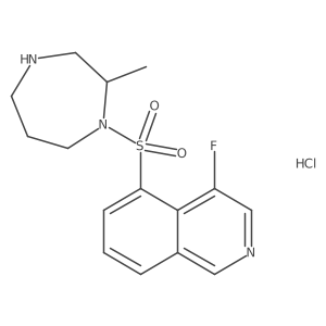 (R)-4-Fluoro-5-((2-methyl-1,4-diazepan-1-yl)sulfonyl)isoquinoline hydrochloride结构式