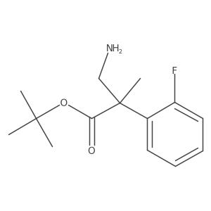 Tert-butyl 3-amino-2-(2-fluorophenyl)-2-methylpropanoate结构式