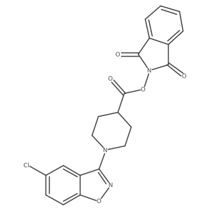 1,3-dioxo-2,3-dihydro-1H-isoindol-2-yl 1-(5-chloro-1,2-benzoxazol-3-yl)piperidine-4-carboxylate Structure