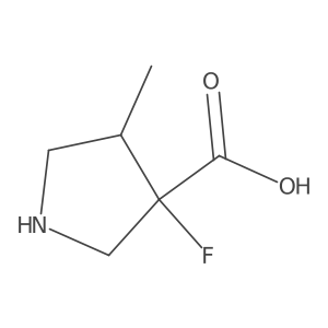 rac-(3R,4R)-3-fluoro-4-methylpyrrolidine-3-carboxylic acid结构式