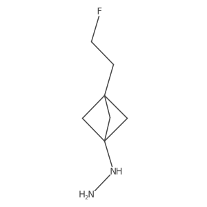 [3-(2-Fluoroethyl)-1-bicyclo[1.1.1]pentanyl]hydrazine Structure