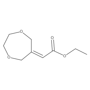 Ethyl 2-(1,4-dioxepan-6-ylidene)acetate结构式