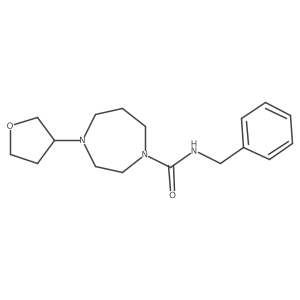 N-benzyl-4-(oxolan-3-yl)-1,4-diazepane-1-carboxamide结构式