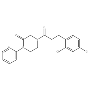 4-[3-(2,4-Dichlorophenyl)propanoyl]-1-(pyridin-2-yl)piperazin-2-one Structure