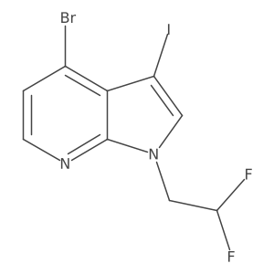 4-Bromo-1-(2,2-difluoroethyl)-3-iodo-1H-pyrrolo[2,3-b]pyridine Structure