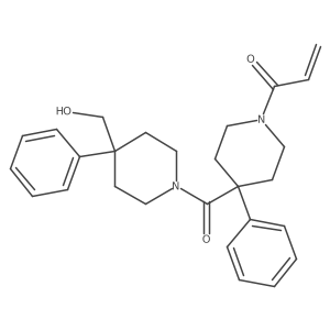 1-[4-[4-(Hydroxymethyl)-4-phenylpiperidine-1-carbonyl]-4-phenylpiperidin-1-yl]prop-2-en-1-one Structure