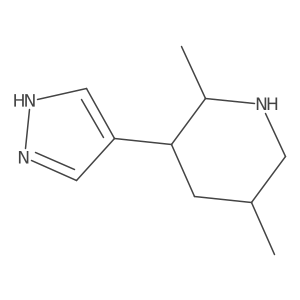 2,5-Dimethyl-3-(1H-pyrazol-4-yl)piperidine Structure