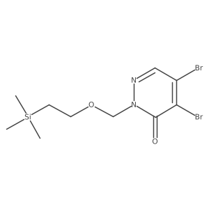 4,5-Dibromo-2-[[2-(trimethylsilyl)ethoxy]methyl]pyridazin-3(2H)-one结构式