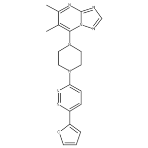 3-(4-{5,6-Dimethyl-[1,2,4]triazolo[1,5-a]pyrimidin-7-yl}piperazin-1-yl)-6-(furan-2-yl)pyridazine Structure