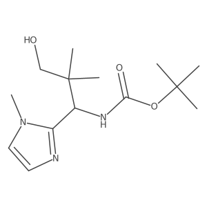 tert-butyl N-[3-hydroxy-2,2-dimethyl-1-(1-methyl-1H-imidazol-2-yl)propyl]carbamate Structure