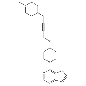 4-[4-[4-(4-Methylpiperazin-1-yl)but-2-ynoxy]piperidin-1-yl]thieno[3,2-d]pyrimidine结构式